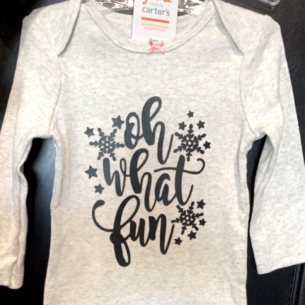 Oh what fun baby onsie